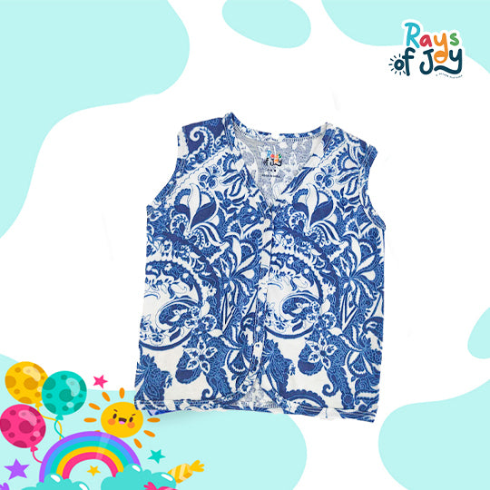 Cotton/Modal Chrysanthemum Blue