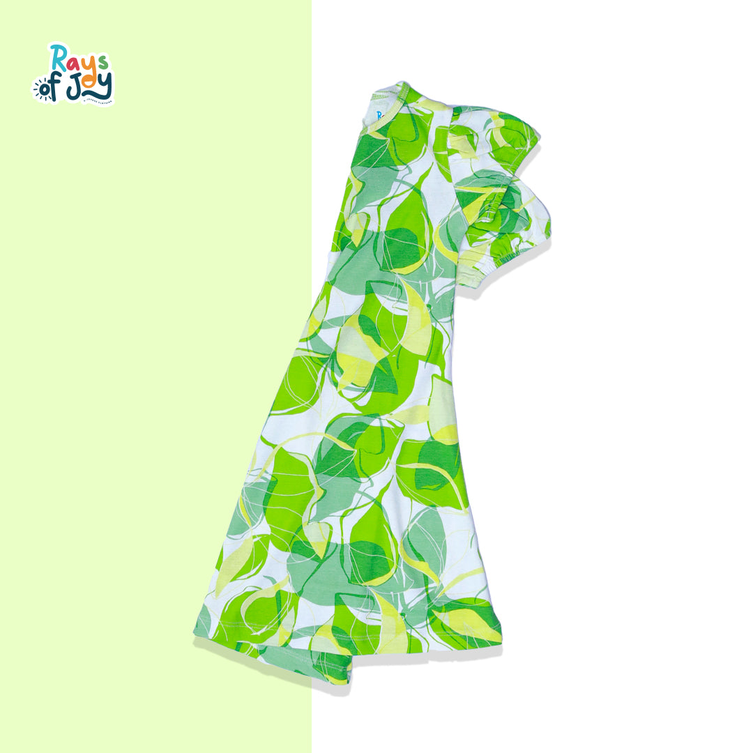 Lushy Leafy Layers - Green Elegant Dress