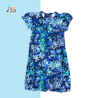 Floral Dreamscape - Navy Elegant Dress