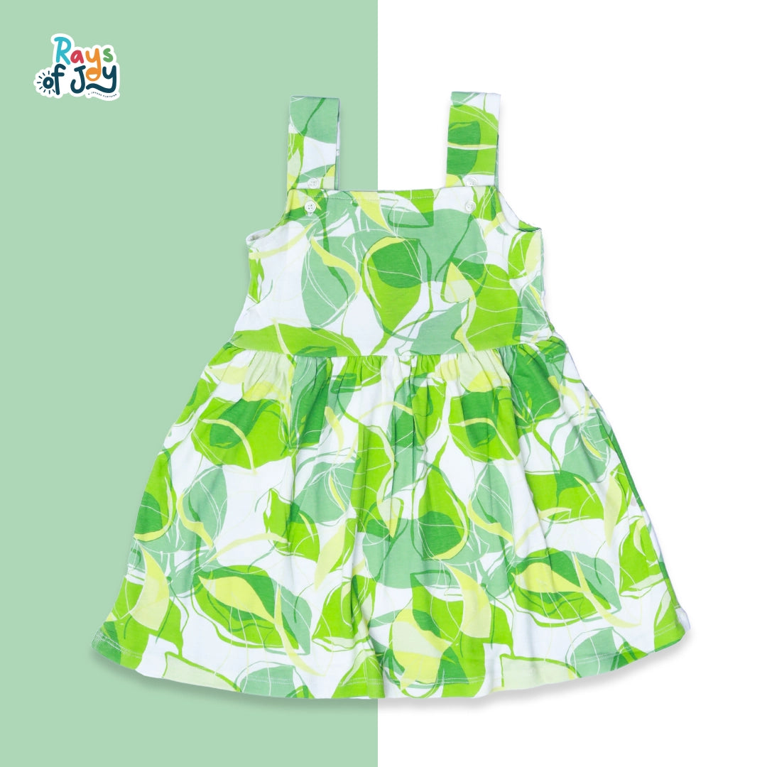 Lush Leafy Layers - Green Breezy Dress