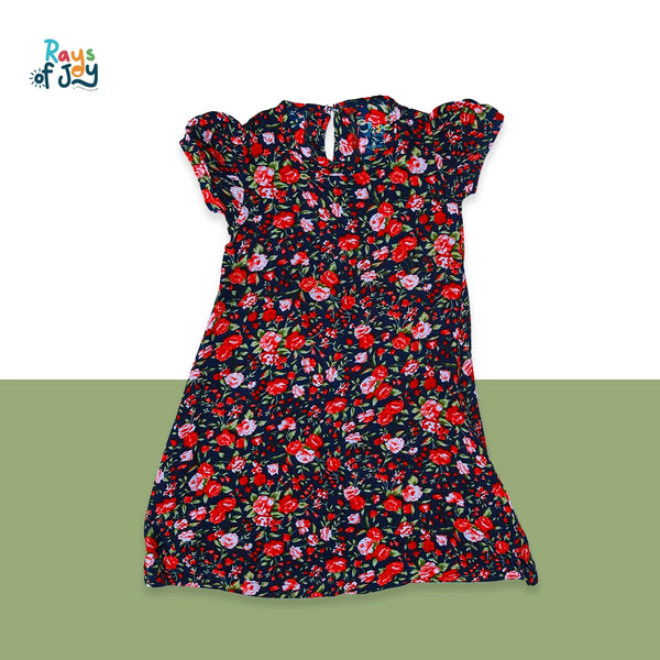 Floral Bliss - Black Elegant Dress
