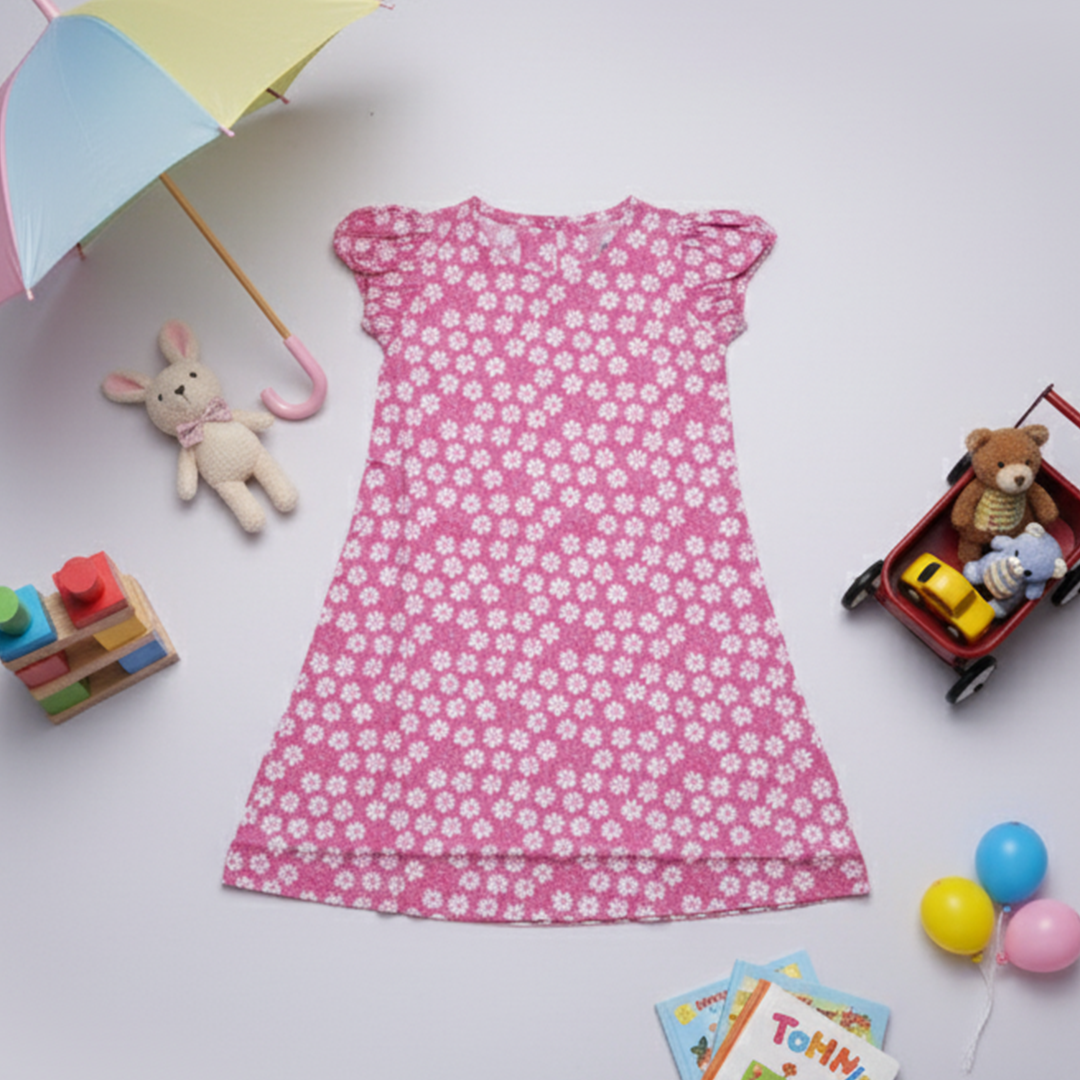 Floral - Pink Elegant Frock