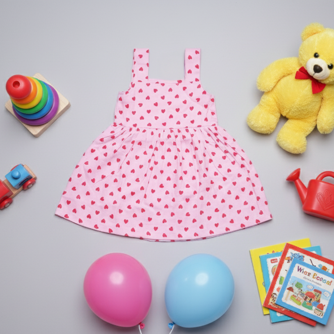 Lil Hearts - Pink Breezy Dress