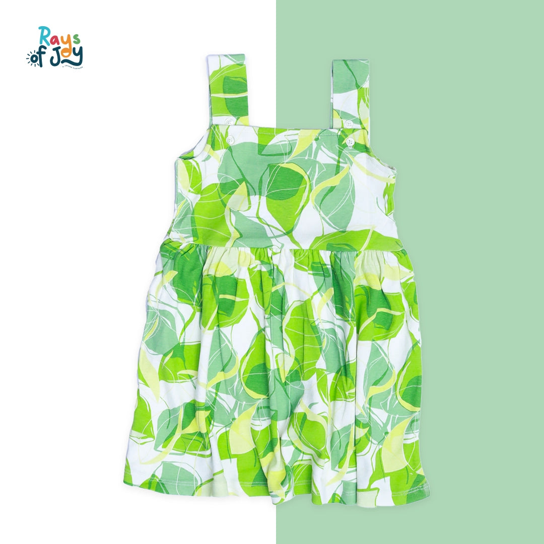 Lush Leafy Layers - Green Breezy Dress