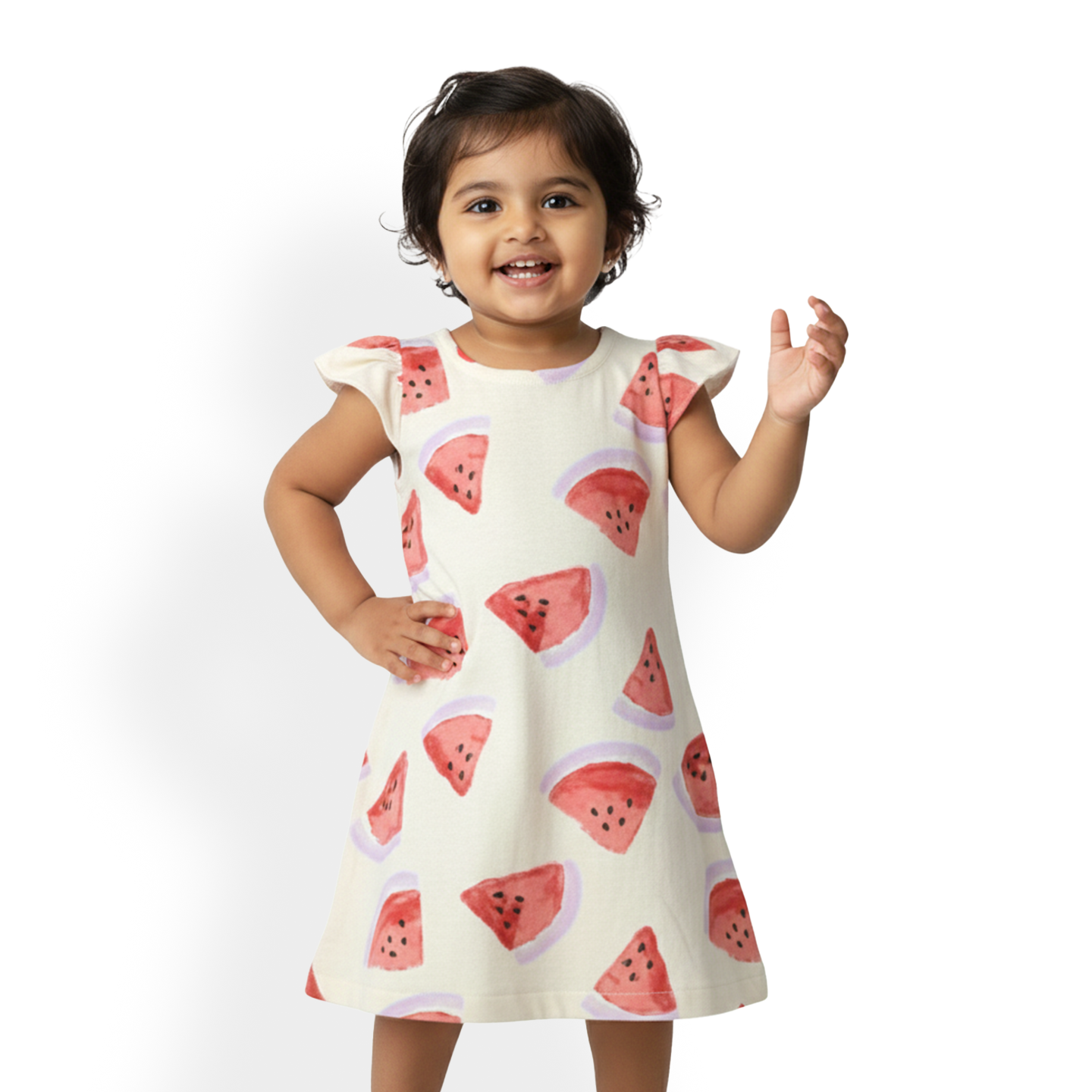 Watermelon Print Elegant Dress