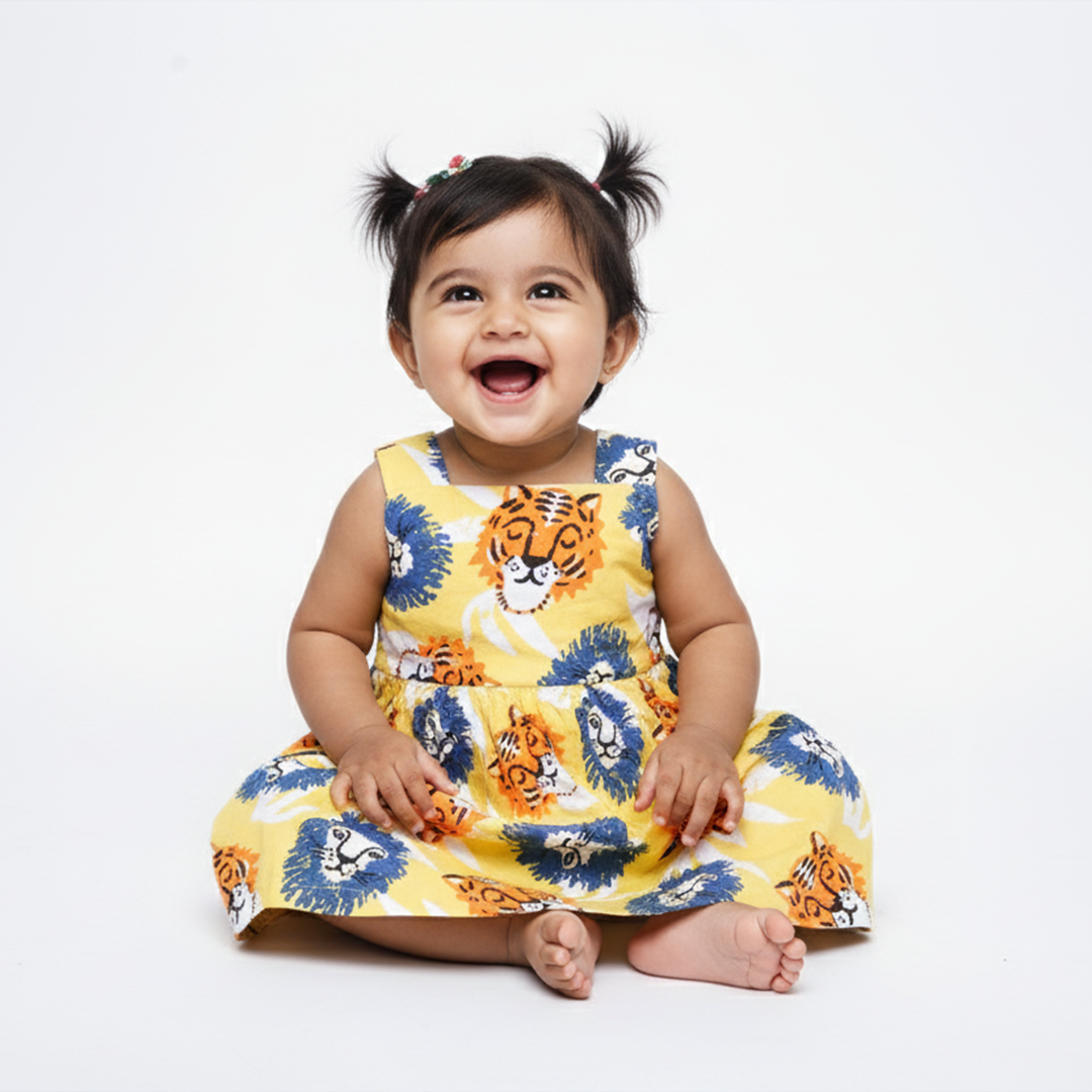 Wild Whiskers - Yellow Breezy Dress