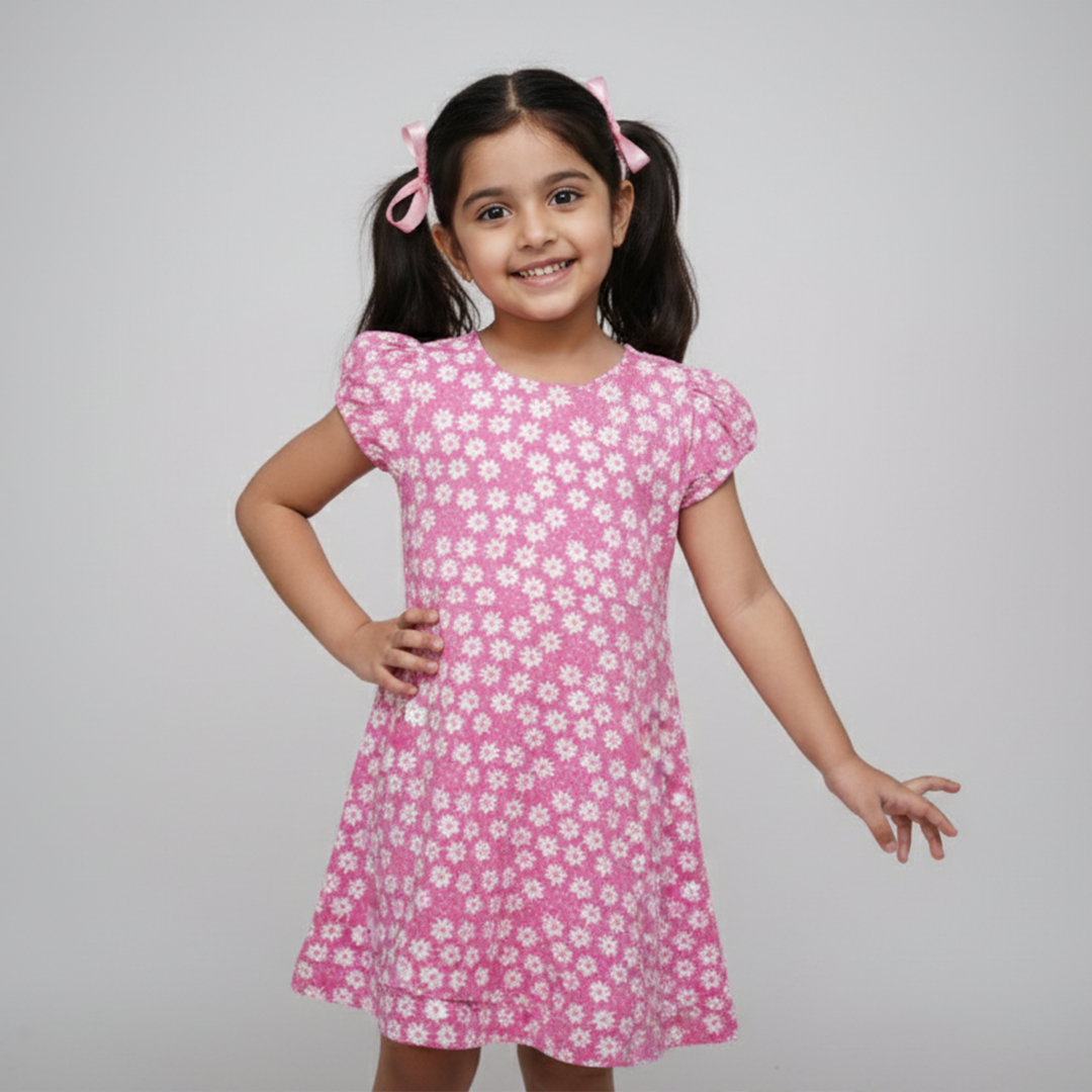 Floral - Pink Elegant Frock