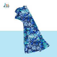 Floral Dreamscape - Navy Elegant Dress