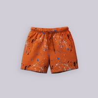 Orange Splash Paint Sleeveless Co-Ord Set