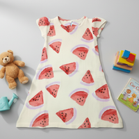 Watermelon Print Elegant Dress