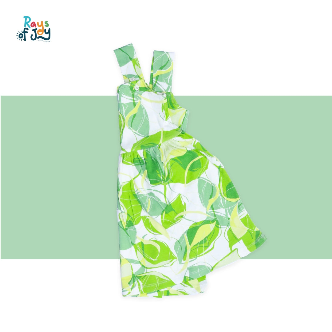 Lush Leafy Layers - Green Breezy Dress