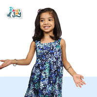 Floral Dreamscape - Navy Breezy Dress