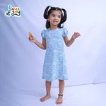 Blooming Beauty - Pastel Blue Elegant Dress