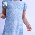 Blooming Beauty - Pastel Blue Elegant Dress