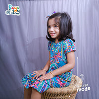 Paisley Petals - Blue Elegant Dress