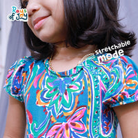 Paisley Petals - Blue Elegant Dress