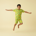 Kids Jungle Print Shirt & Shorts Co-Ord Set