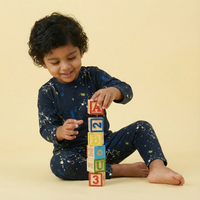 Kids Galaxy Splash Full-Sleeve Top & Pants Set