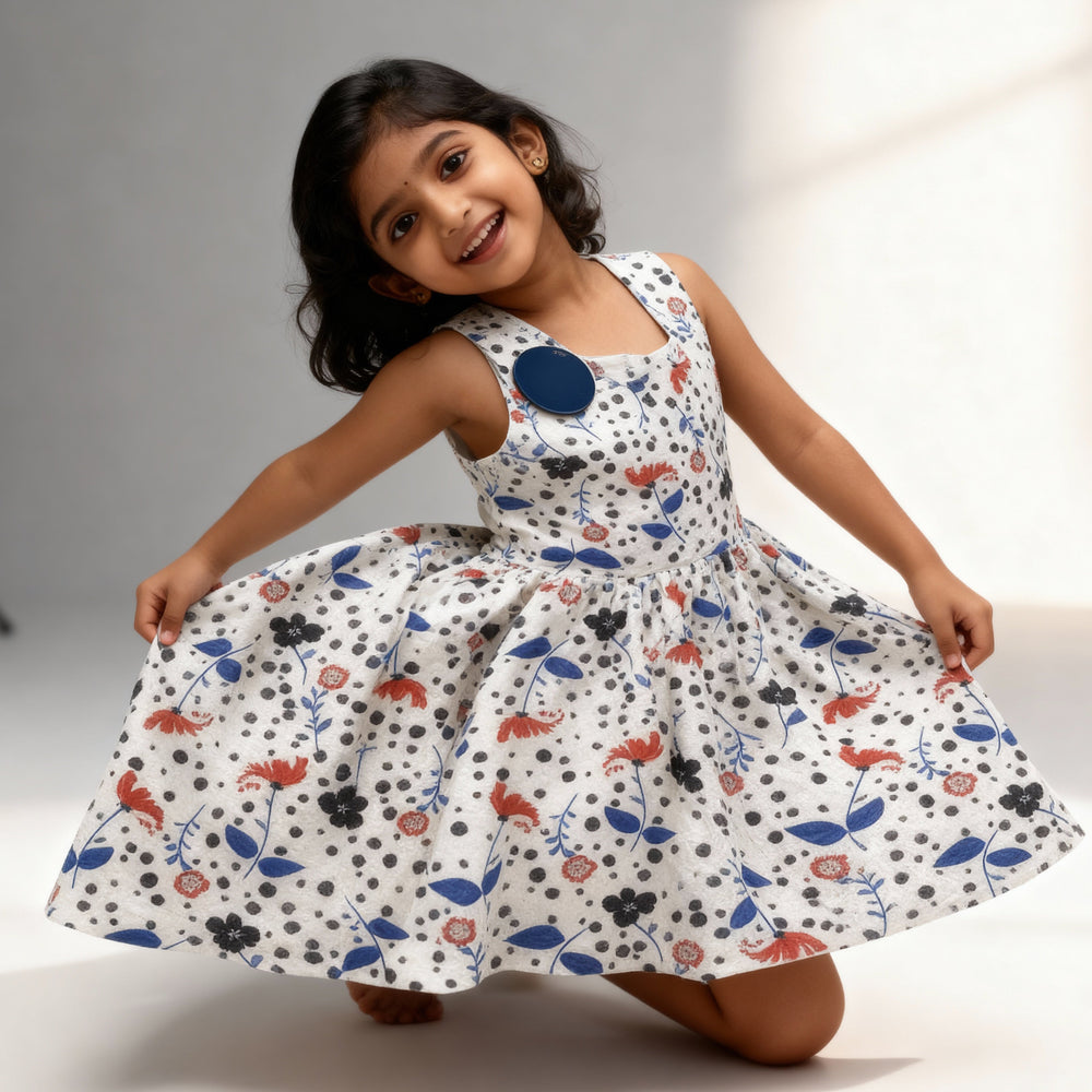 Floral - Polka Dot Breezy Dress