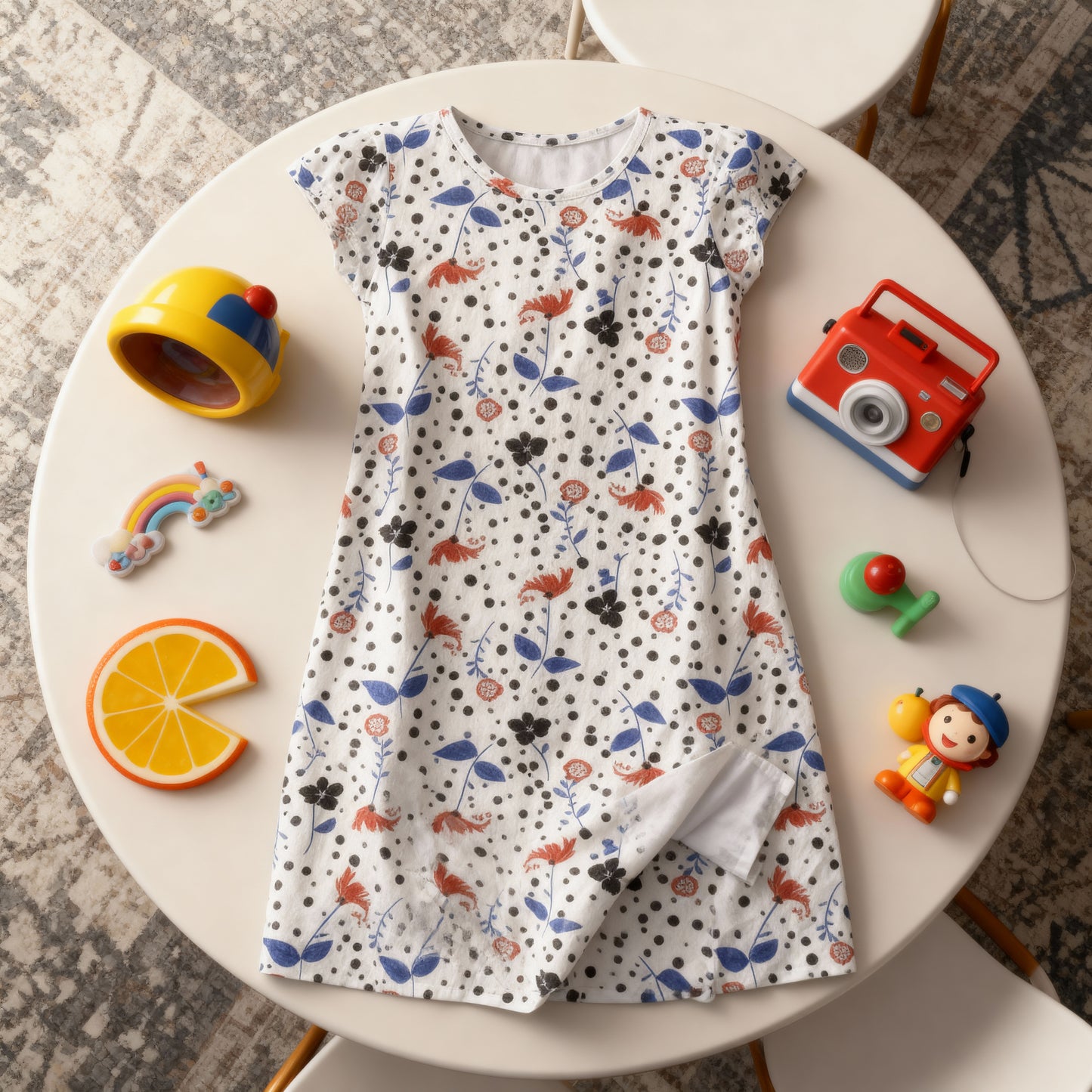 Floral - Polka Dot Elegant Dress