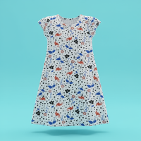 Floral - Polka Dot Elegant Dress